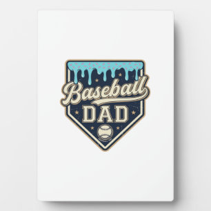 Baseball-Vater tropfende Home Plate Vintage-Vektor Fotoplatte