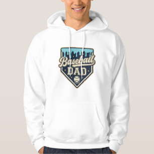 Baseball-Vater tropfende Home Plate Vintage-Vektor Hoodie