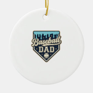 Baseball-Vater tropfende Home Plate Vintage-Vektor Keramik Ornament