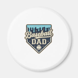 Baseball-Vater tropfende Home Plate Vintage-Vektor Magnet