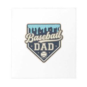 Baseball-Vater tropfende Home Plate Vintage-Vektor Notizblock