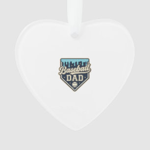 Baseball-Vater tropfende Home Plate Vintage-Vektor Ornament