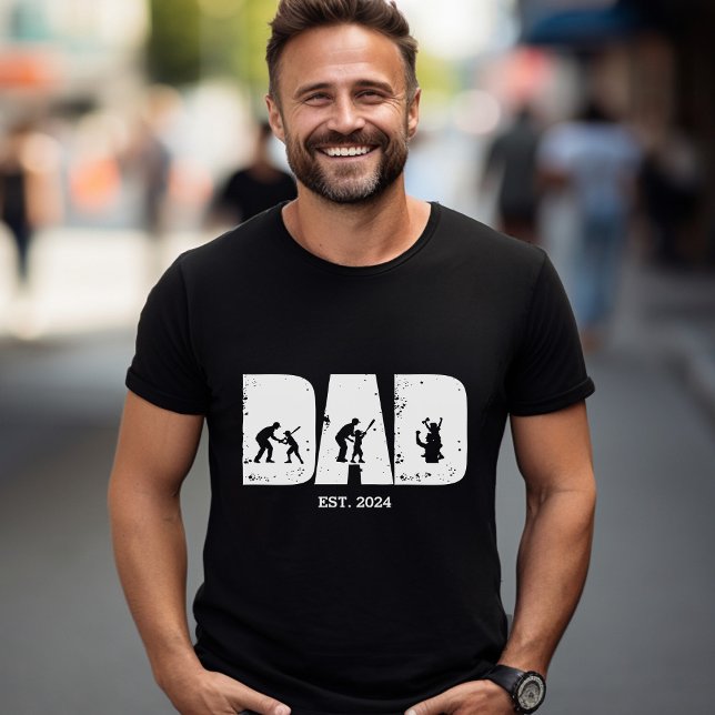 Baseball VATER und Child EST. Benutzerdefinierter  T-Shirt (Von Creator hochgeladen)