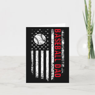 Baseball-Vater USA Amerikanische Flagge Vatertag 4 Karte