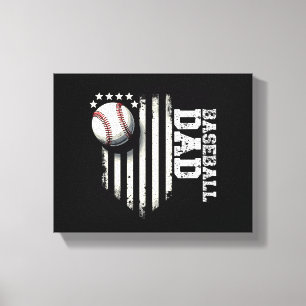 Baseball VATER USA - Tag der amerikanischen Flagge Leinwanddruck