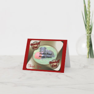 Baseball-Vater Vielen Dank, dass Sie Foto-Karte Dankeskarte