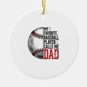 Baseball-Vater Vintage-Gravur Grafik T-Shirt_1 Keramik Ornament