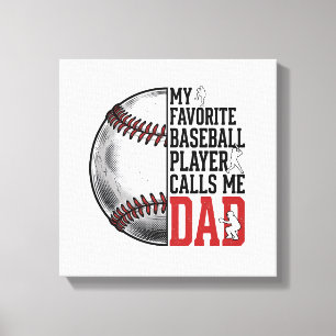 Baseball-Vater Vintage-Gravur Grafik-T-Shirt_1 Leinwanddruck