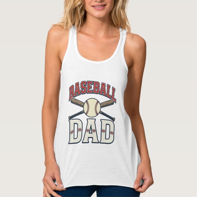 Baseball-Vater Vintage-Gravur-Shirt-Design_1 Tank Top (Vorderseite)