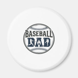 Baseball-Vater Vintage-Stickerei-Shirt-Design_1 Magnet