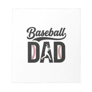 Baseball-Vater Vintage-Stickerei T-Shirt-Design_1 Notizblock