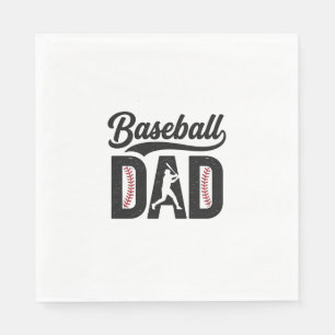Baseball-Vater Vintage-Stickerei T-Shirt-Design_1 Serviette