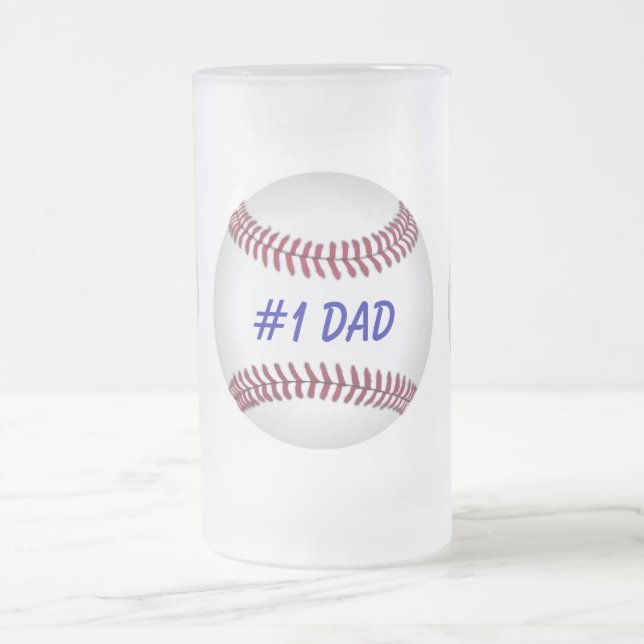 Baseball Vaters Bier-Tasse Mattglas Bierglas (Mittel)