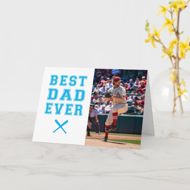 Baseball Vathers Tag Geschenkkarte für Papa Karte (Gelbe Blume)
