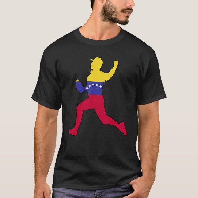 Baseball Venezuela Flag Hispanic Heritage Venezuel T-Shirt (Vorderseite)