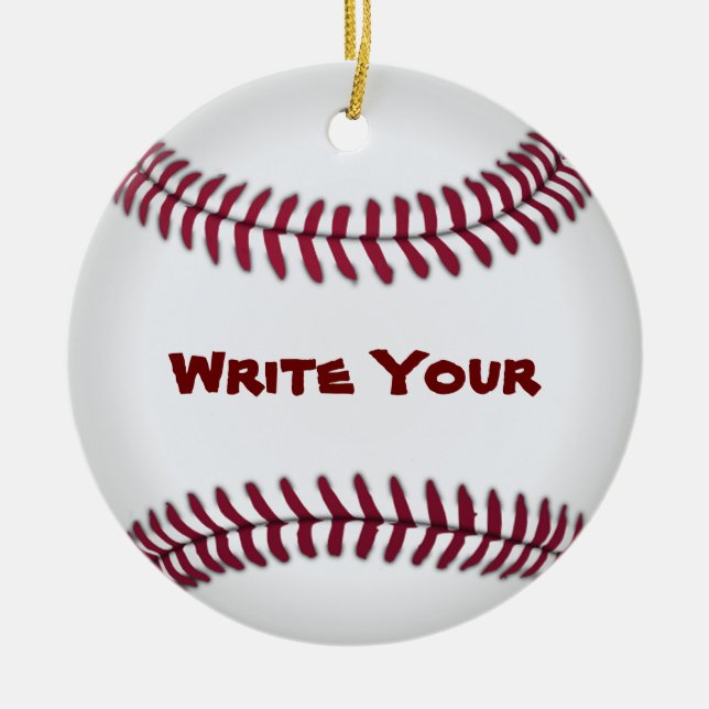 Baseball-Verzierungen Keramik Ornament (Vorne)