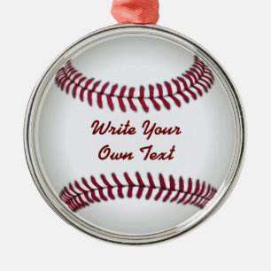 Baseball-Verzierungen Silbernes Ornament