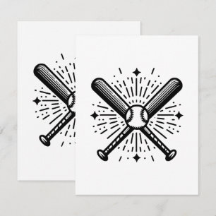 Baseball Vintag Begleitkarte