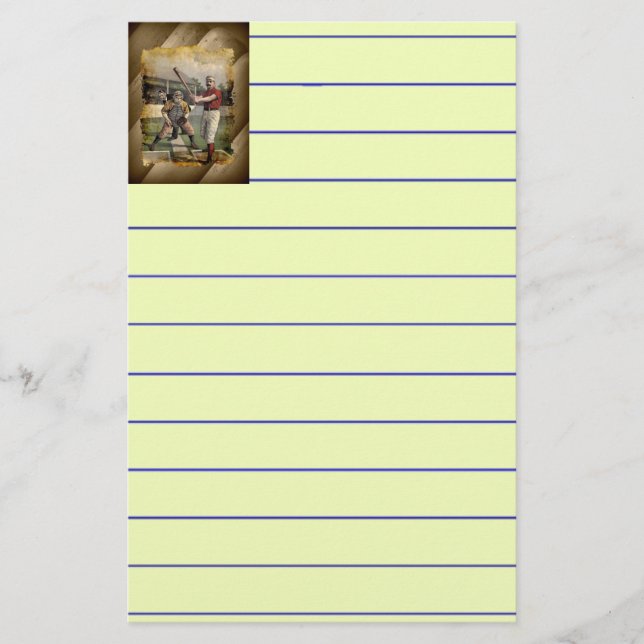 Baseball:Vintage Briefpapier (Vorderseite)