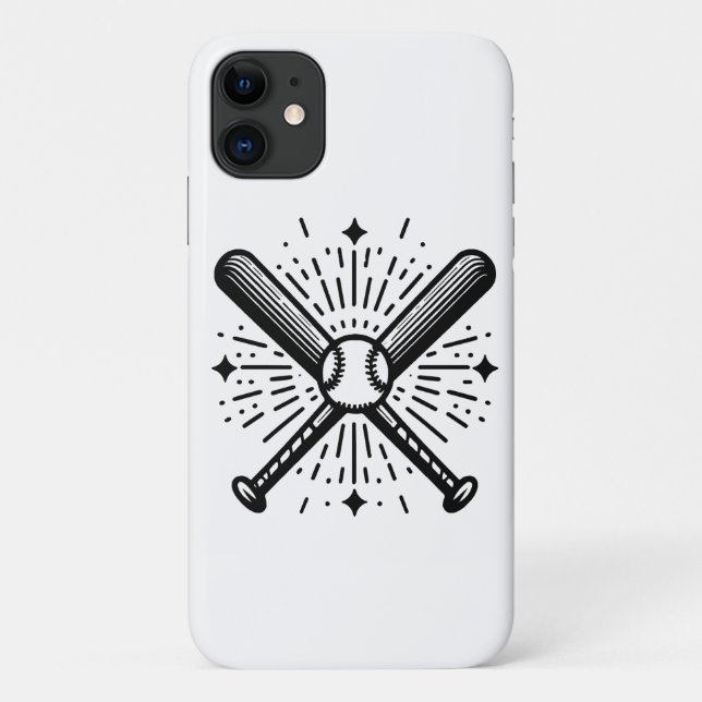 Baseball Vintage Case-Mate iPhone Hülle (Rückseite)