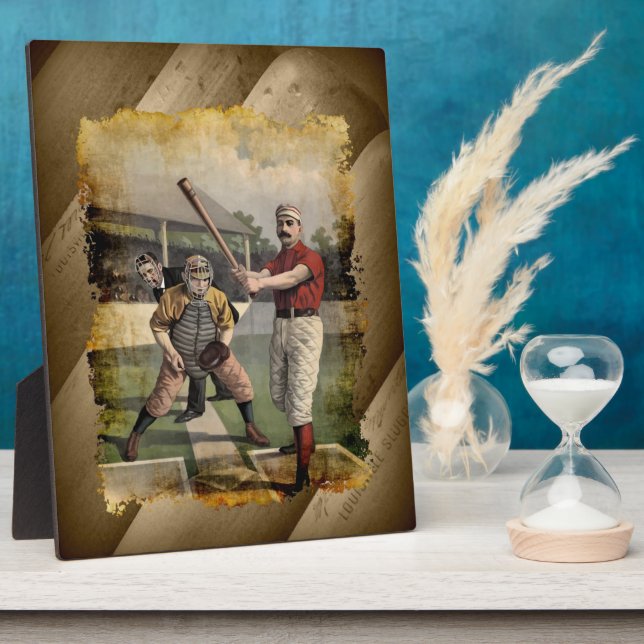 Baseball: Vintage Fotoplatte (Seite)