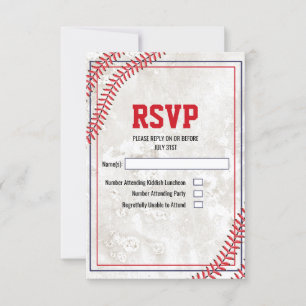 Baseball Vintage Grunge RSVP-Karte RSVP Karte