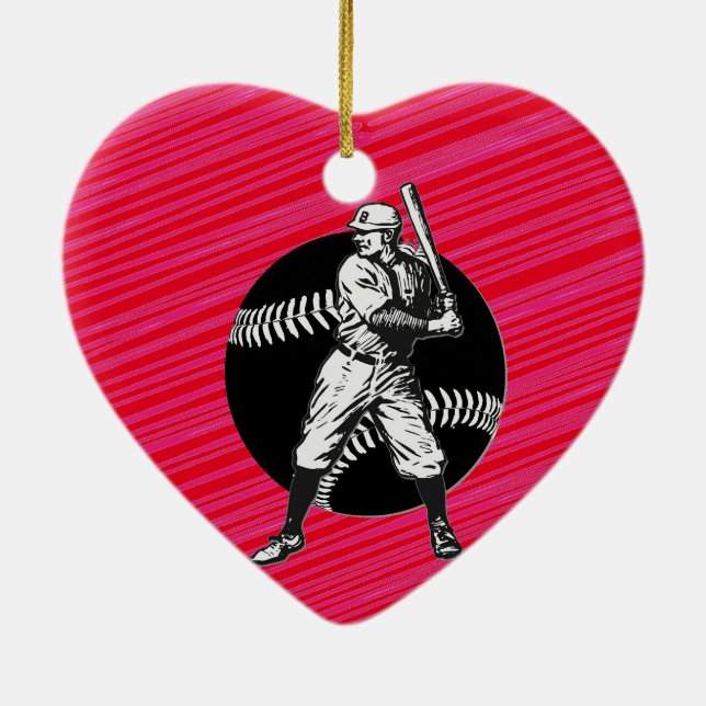 Baseball: Vintage Keramik Ornament (Hinten)