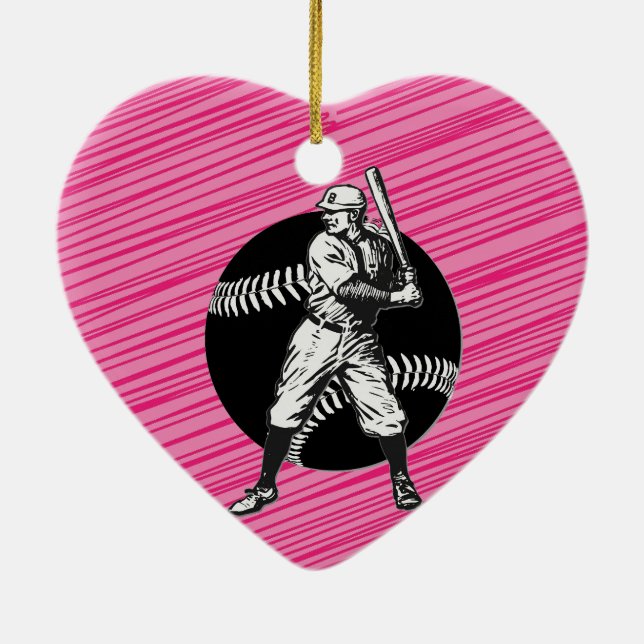 Baseball: Vintage Keramik Ornament (Hinten)