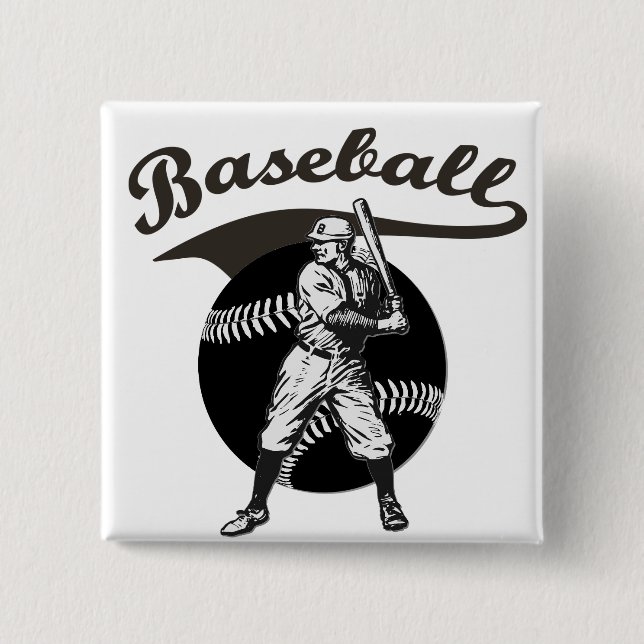 Baseball: Vintage-Knopf Button (Vorderseite)