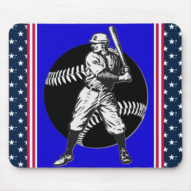 Baseball: Vintage Maus-Pad Mousepad (Vorne)