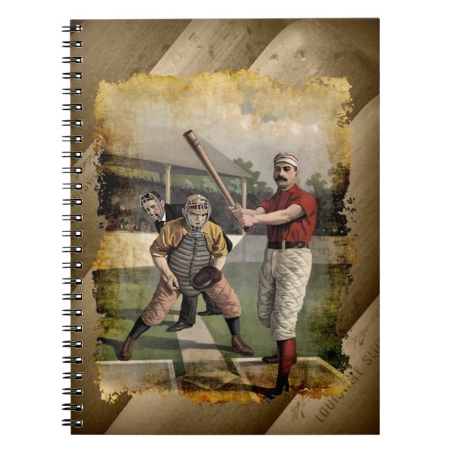 Baseball: Vintage Notizblock (Vorderseite)