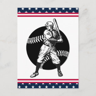 Baseball:Vintage Postkarte