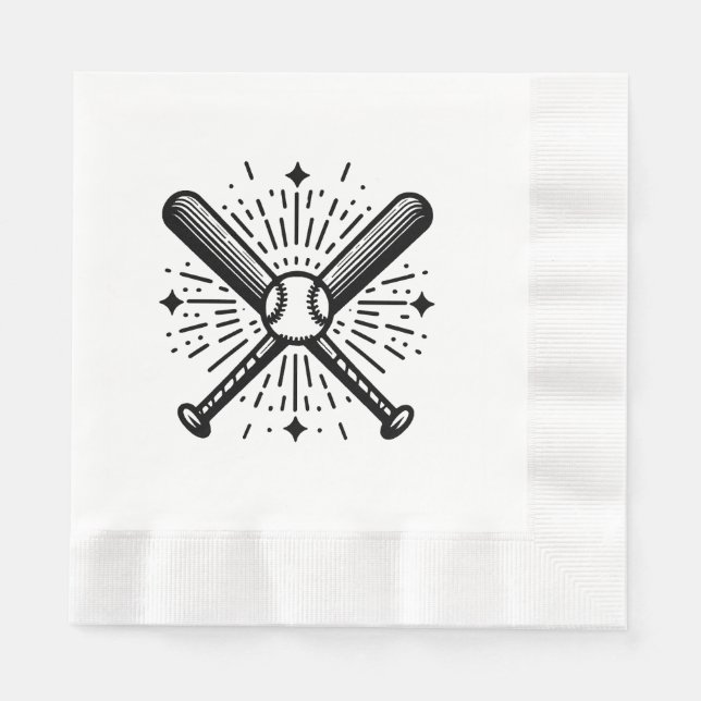 Baseball Vintage Serviette (Vorderseite)