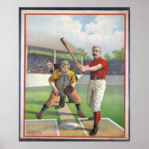 Baseball Vintage Sport Druck Poster
