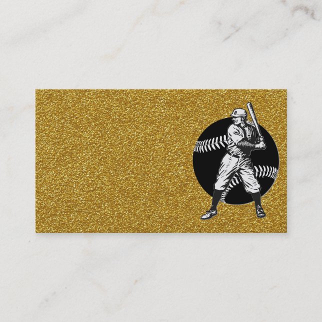 Baseball: Vintage Visitenkarte (Vorderseite)