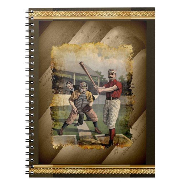 Baseball:Vintages Notebook Notizblock (Vorderseite)