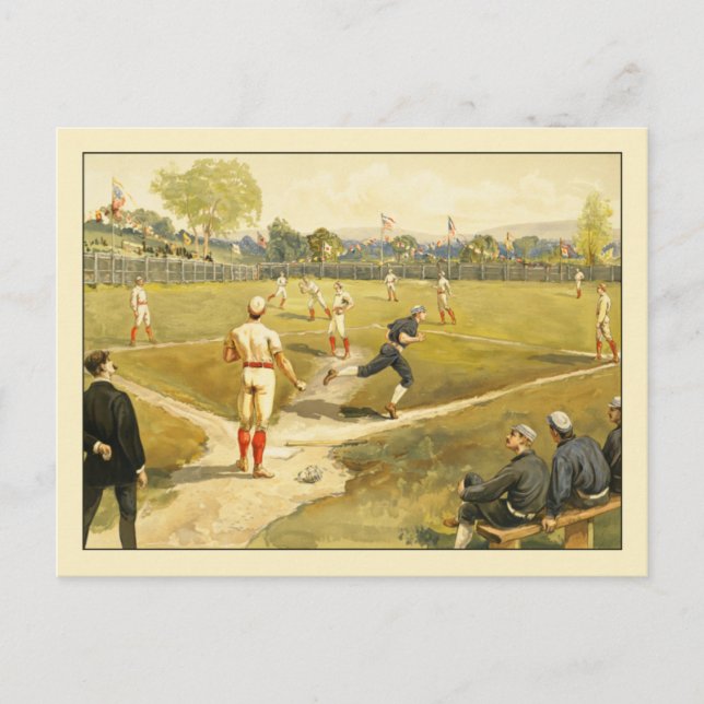 Baseball von Henry Sandham Postkarte (Vorderseite)