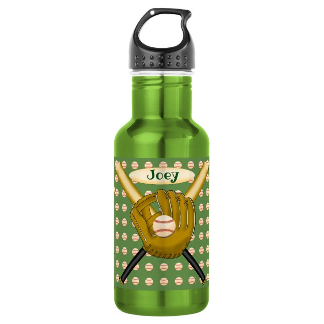 Baseball-Wasserflasche Edelstahlflasche (Vorderseite)
