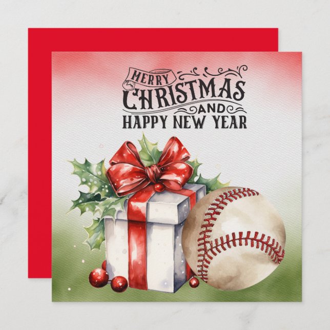 Baseball Weihnachten (Vorne/Hinten)