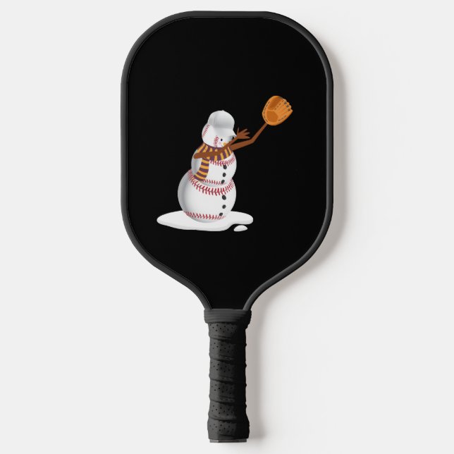 Baseball Weihnachten Dubbing Snowman Geschenk Mama Pickleball Schläger (Vorderseite)