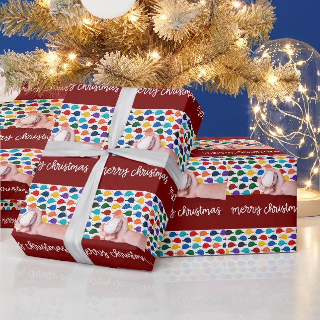Baseball Weihnachten Geschenkpapier (Feiertage)
