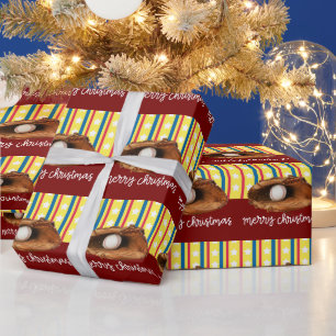 Baseball Weihnachten Geschenkpapier