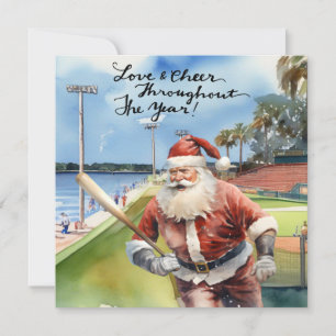 Baseball Weihnachten mit dem Weihnachtsmann