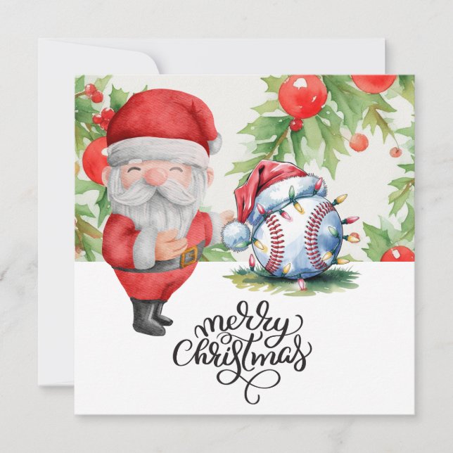 Baseball Weihnachten mit dem Weihnachtsmann (Vorderseite)