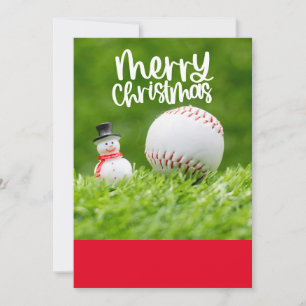 Baseball Weihnachten mit Snowman