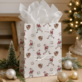 Baseball Weihnachten Mittlere Geschenktüte