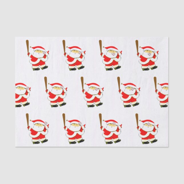 Baseball Weihnachten Seidenpapier (Vorderseite)