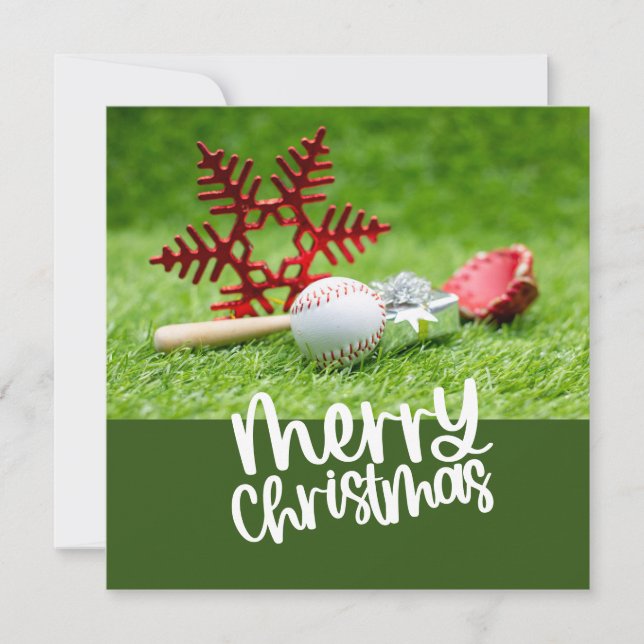 Baseball Weihnachten Thema (Vorderseite)