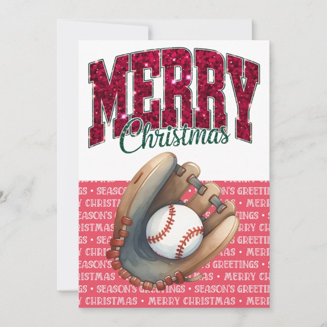 Baseball Weihnachten Thema (Vorderseite)