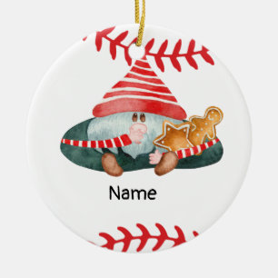 Baseball Weihnachten Thema für Spieler Keramik Ornament